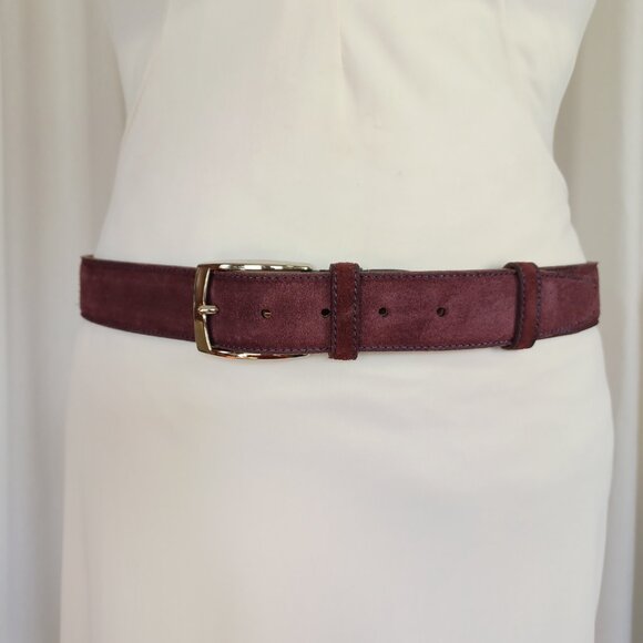 XL Italian Leather Belt With Contrast Stitching main image 7